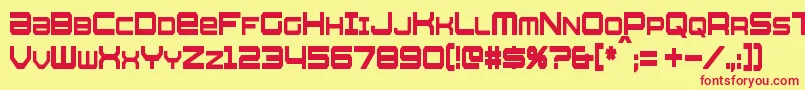 Шрифт WhittleCondensed – красные шрифты на жёлтом фоне