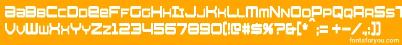 WhittleCondensed Font – White Fonts on Orange Background