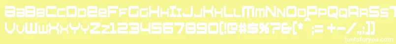 フォントWhittleCondensed – 黄色い背景に白い文字