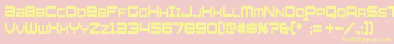 WhittleCondensed Font – Yellow Fonts on Pink Background