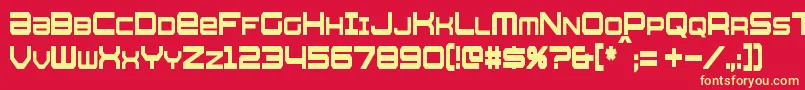 WhittleCondensed Font – Yellow Fonts on Red Background