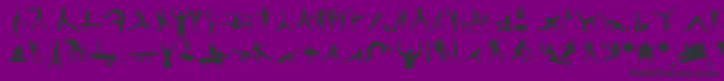 フォントSportsTfb – 紫の背景に黒い文字