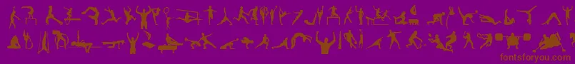 Шрифт SportsTfb – коричневые шрифты на фиолетовом фоне