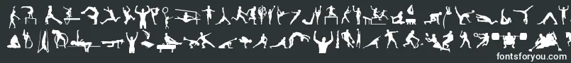 Шрифт SportsTfb – белые шрифты на чёрном фоне