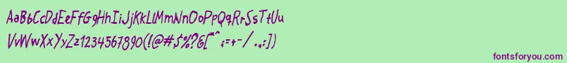 Шрифт Crosspatchers – фиолетовые шрифты на зелёном фоне