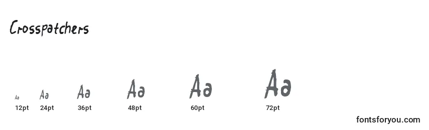 Crosspatchers Font Sizes