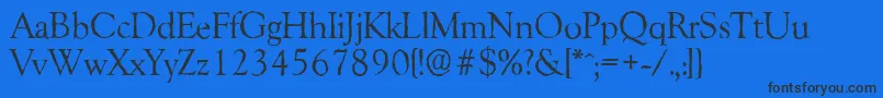 GoudyantiqueRegular Font – Black Fonts on Blue Background