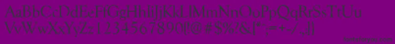 Шрифт GoudyantiqueRegular – чёрные шрифты на фиолетовом фоне