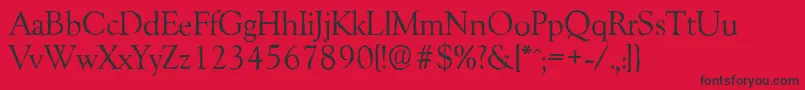 GoudyantiqueRegular Font – Black Fonts on Red Background