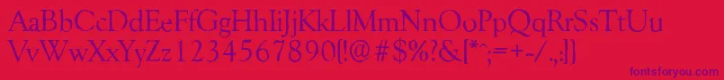 GoudyantiqueRegular Font – Purple Fonts on Red Background