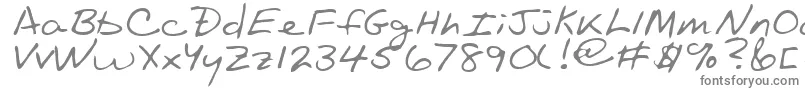 OaklandRegular Font – Gray Fonts on White Background