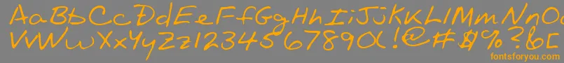 OaklandRegular Font – Orange Fonts on Gray Background