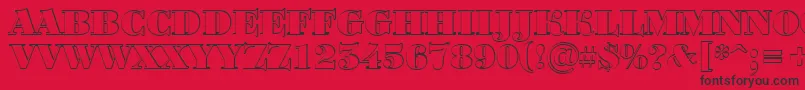 ABodoniortotitulshBlack Font – Black Fonts on Red Background