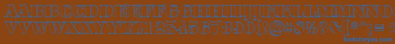ABodoniortotitulshBlack Font – Blue Fonts on Brown Background