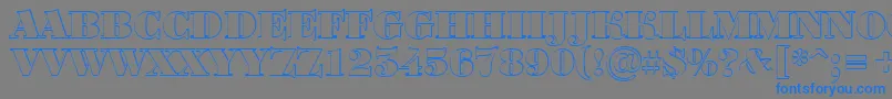 ABodoniortotitulshBlack Font – Blue Fonts on Gray Background