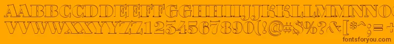 ABodoniortotitulshBlack Font – Brown Fonts on Orange Background