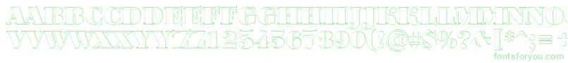 ABodoniortotitulshBlack Font – Green Fonts on White Background