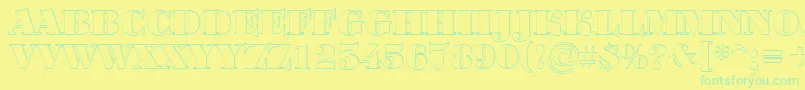 ABodoniortotitulshBlack Font – Green Fonts on Yellow Background