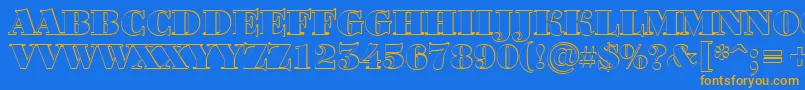 ABodoniortotitulshBlack Font – Orange Fonts on Blue Background