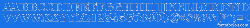 ABodoniortotitulshBlack Font – Pink Fonts on Blue Background