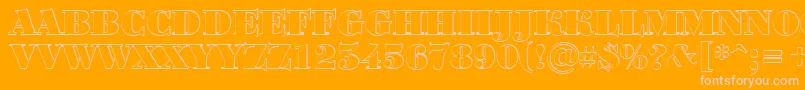 ABodoniortotitulshBlack Font – Pink Fonts on Orange Background