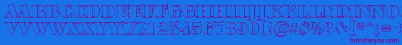 ABodoniortotitulshBlack Font – Purple Fonts on Blue Background