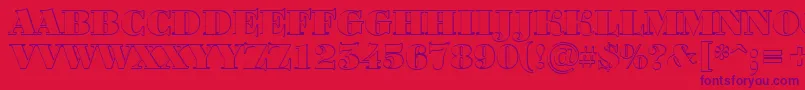 ABodoniortotitulshBlack Font – Purple Fonts on Red Background