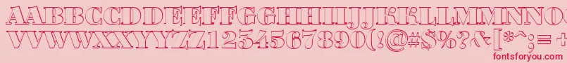 ABodoniortotitulshBlack Font – Red Fonts on Pink Background