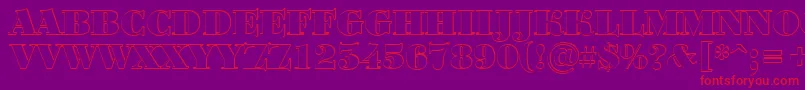 ABodoniortotitulshBlack Font – Red Fonts on Purple Background