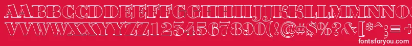 フォントABodoniortotitulshBlack – 赤い背景に白い文字