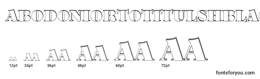 Размеры шрифта ABodoniortotitulshBlack