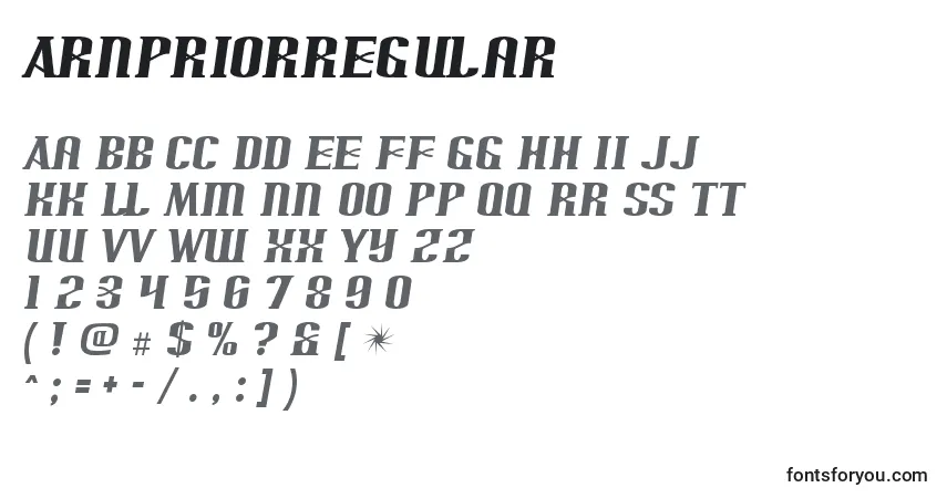 Шрифт ArnpriorRegular – алфавит, цифры, специальные символы