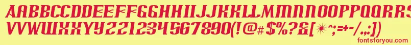 フォントArnpriorRegular – 赤い文字の黄色い背景