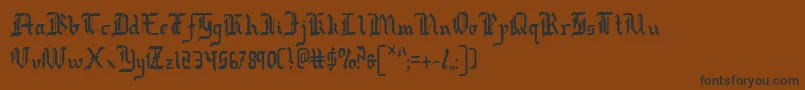 fuente Redcoatc – Fuentes Negras Sobre Fondo Marrón