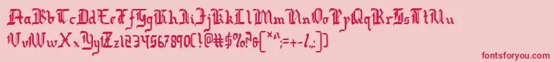 Redcoatc Font – Red Fonts on Pink Background