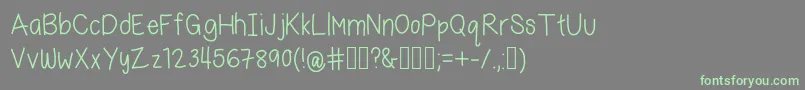 Шрифт BecauseHeLives – зелёные шрифты на сером фоне