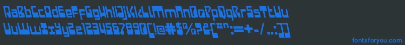 LaserdiscoItalicalt Font – Blue Fonts on Black Background