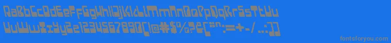 LaserdiscoItalicalt Font – Gray Fonts on Blue Background