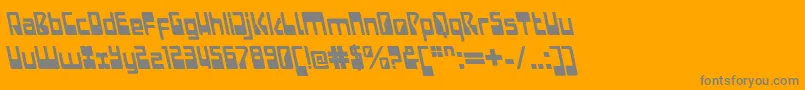 LaserdiscoItalicalt-Schriftart – Graue Schriften auf orangefarbenem Hintergrund