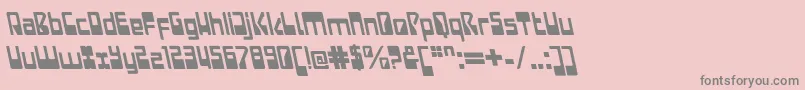 LaserdiscoItalicalt Font – Gray Fonts on Pink Background