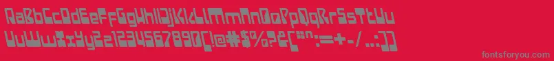 LaserdiscoItalicalt Font – Gray Fonts on Red Background