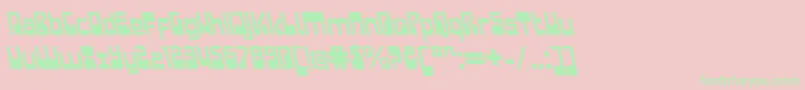 LaserdiscoItalicalt-Schriftart – Grüne Schriften auf rosa Hintergrund