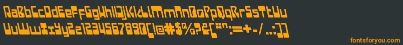 LaserdiscoItalicalt Font – Orange Fonts on Black Background