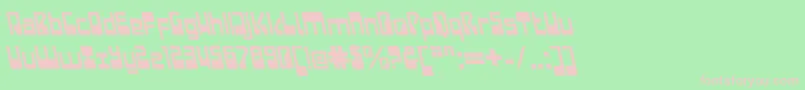 LaserdiscoItalicalt Font – Pink Fonts on Green Background