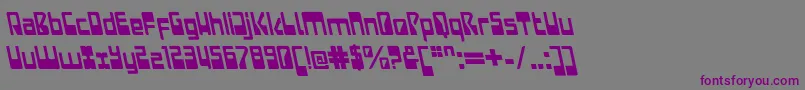 Шрифт LaserdiscoItalicalt – фиолетовые шрифты на сером фоне