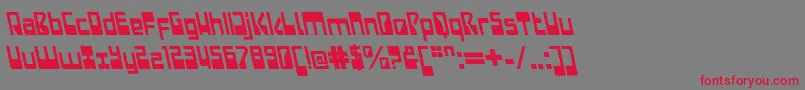 フォントLaserdiscoItalicalt – 赤い文字の灰色の背景