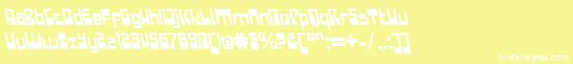 LaserdiscoItalicalt Font – White Fonts on Yellow Background