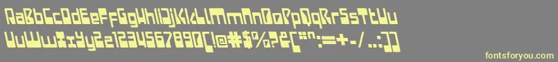 LaserdiscoItalicalt Font – Yellow Fonts on Gray Background