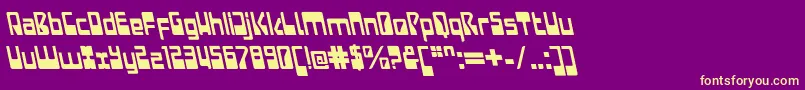 LaserdiscoItalicalt Font – Yellow Fonts on Purple Background