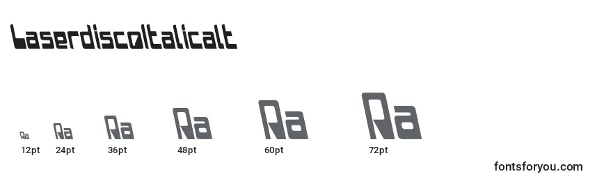 LaserdiscoItalicalt Font Sizes